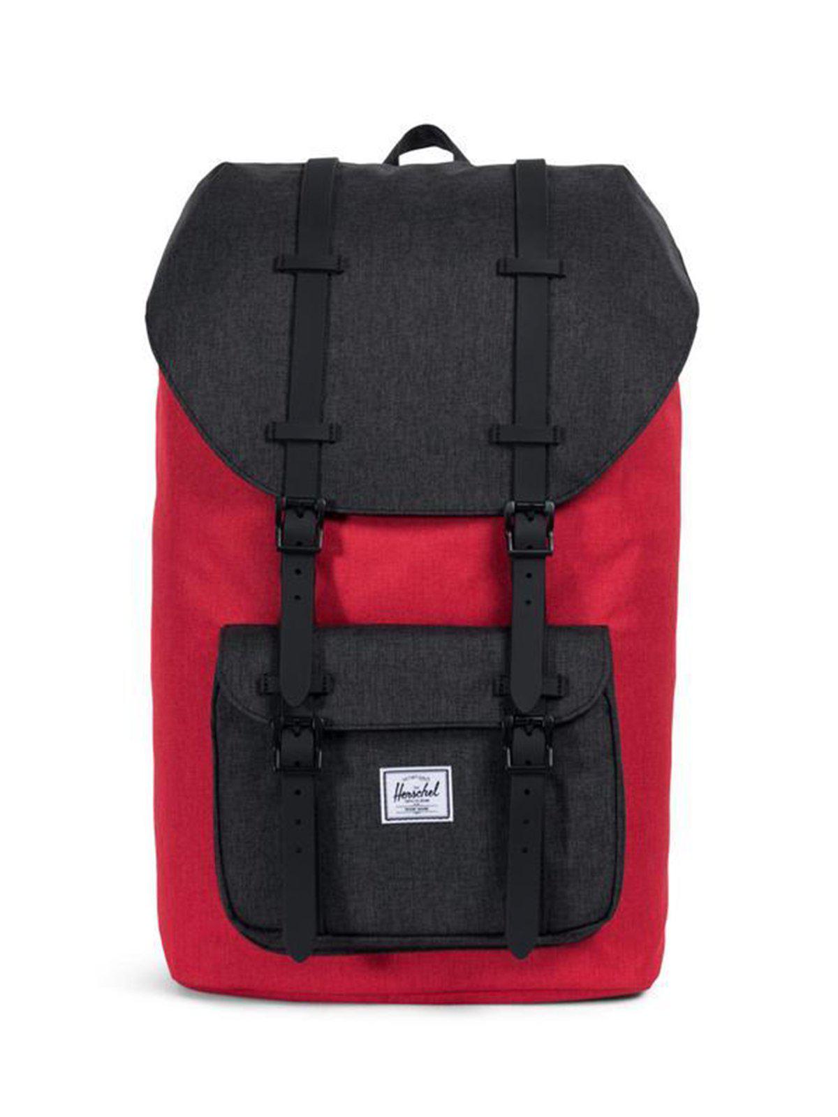 Herschel Little America Backpack Barbados Cherry Black Crosshatch 25L - MORE by Morello Indonesia