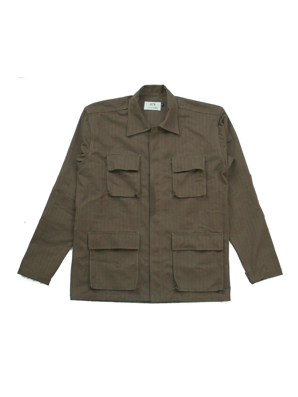 Qutn Field Jacket II Umber Herringbone - MORE by Morello Indonesia