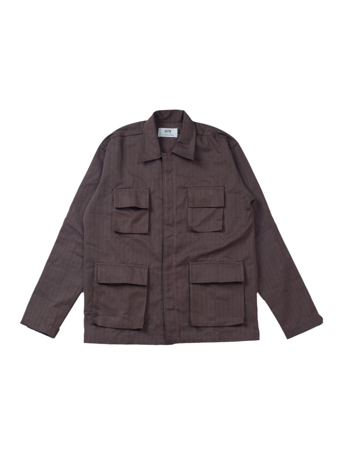Qutn Field Jacket II Brown Herringbone - MORE by Morello Indonesia