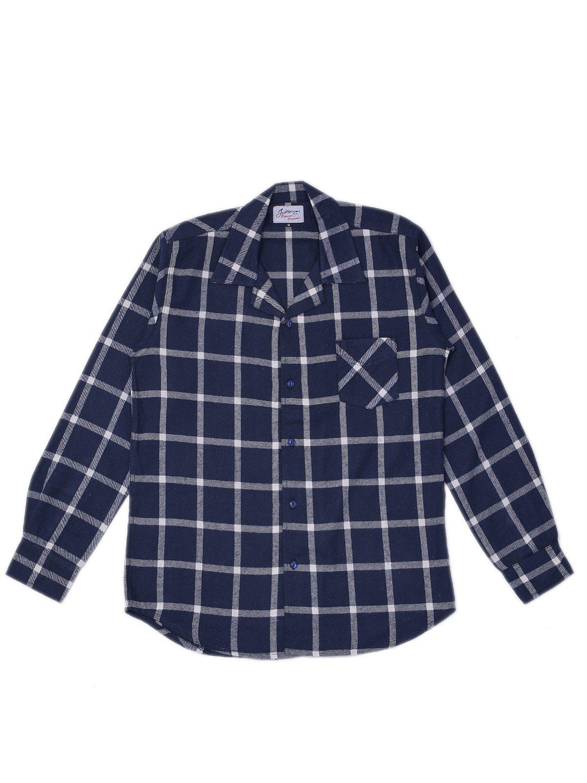 Jackhammer Liam Plaid Shirt Blue - MORE by Morello Indonesia