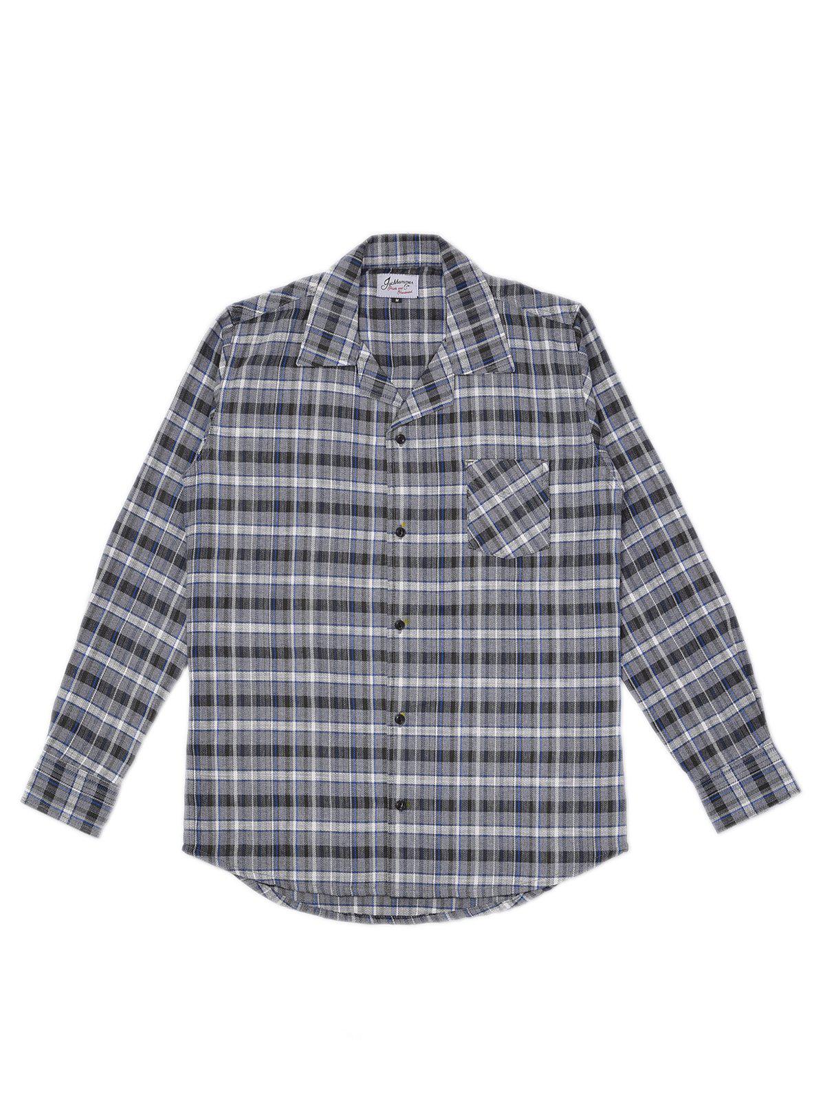Jackhammer Liam Plaid Shirt Grey - MORE by Morello Indonesia