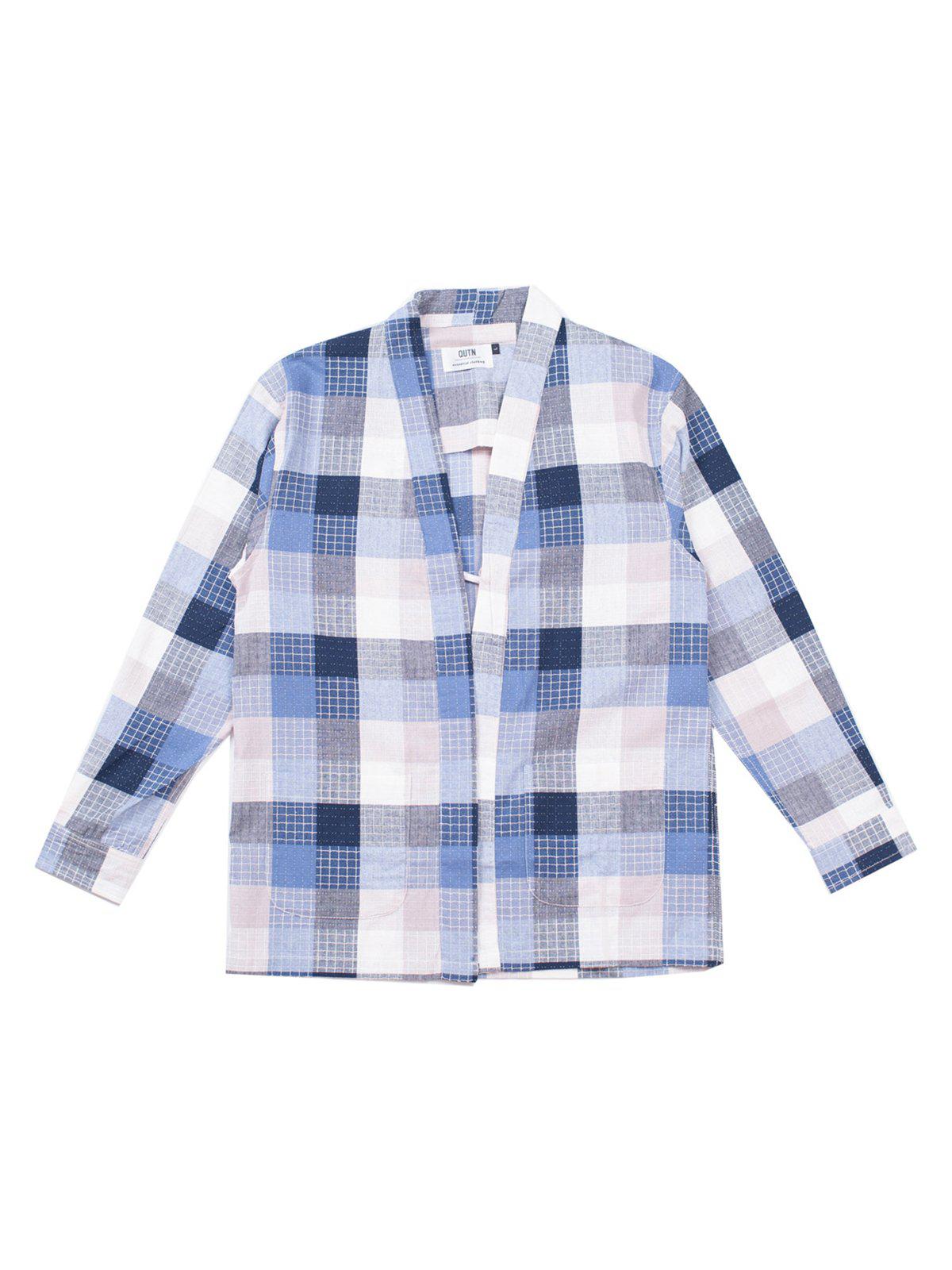 Qutn Throw On Blue Stitched Square - MORE by Morello Indonesia
