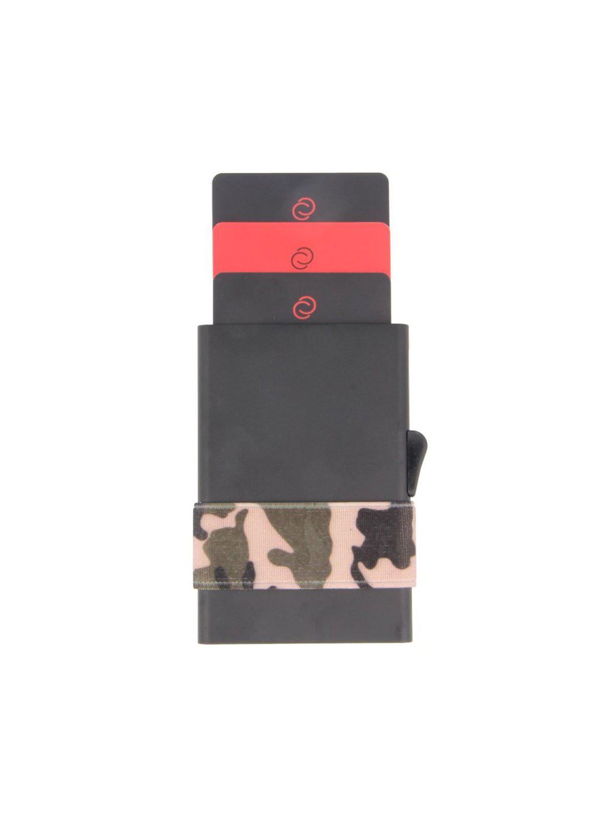 C-Secure Aluminium RFID Cardholder With Money Band Black Camo - MORE by Morello Indonesia