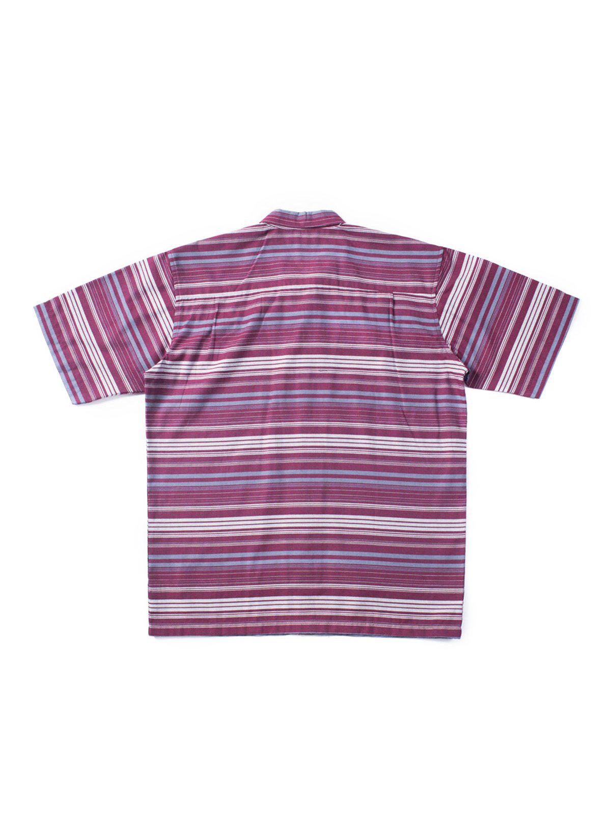 Qutn Weekend Shirt Red Grey Stripe - MORE by Morello Indonesia