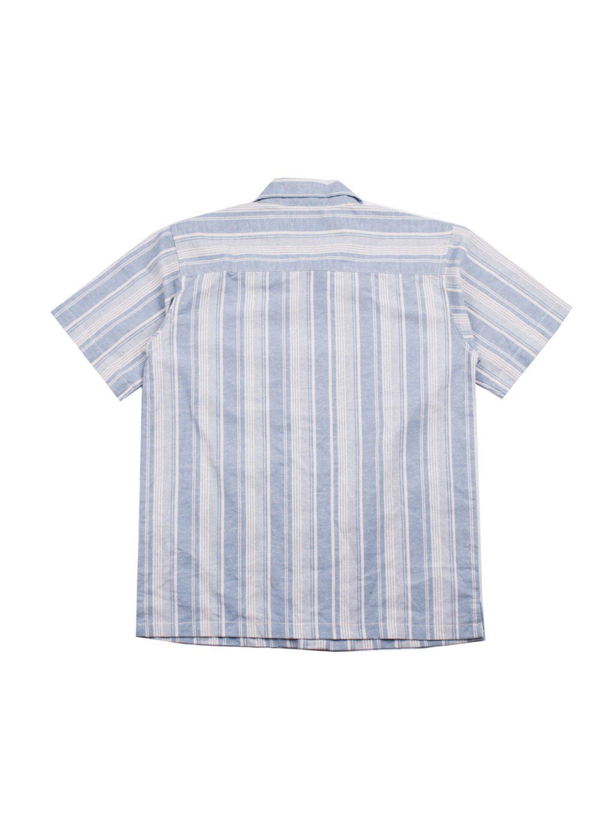 Qutn Button Down Weekend Shirt Sky Blue Stripes - MORE by Morello Indonesia