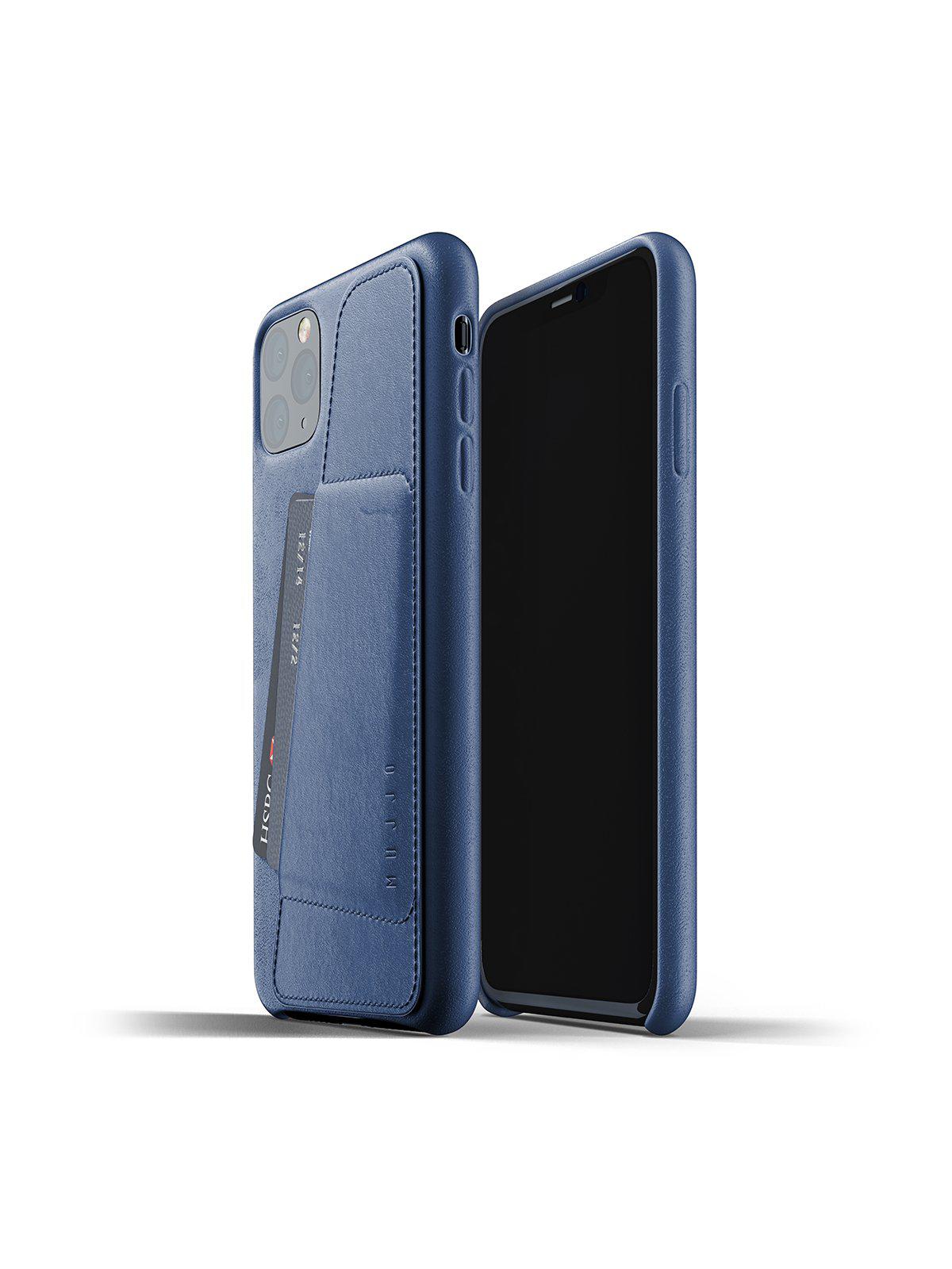 Mujjo Full Leather Wallet Case for iPhone 11 Pro Max Monaco Blue - MORE by Morello Indonesia