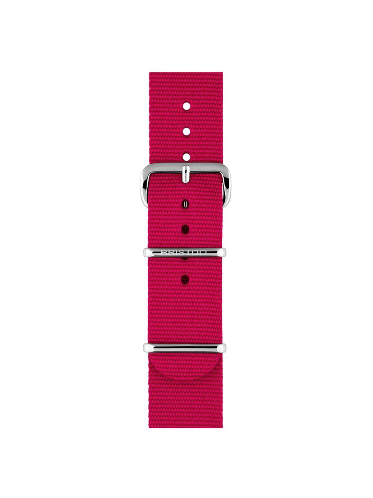 Briston Nato Strap Raspberry Polished Steel 20mm - MORE by Morello Indonesia