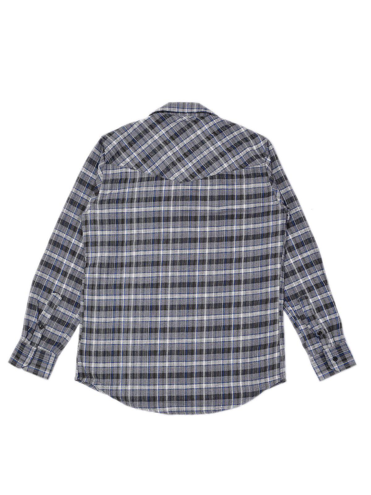 Jackhammer Liam Plaid Shirt Grey - MORE by Morello Indonesia