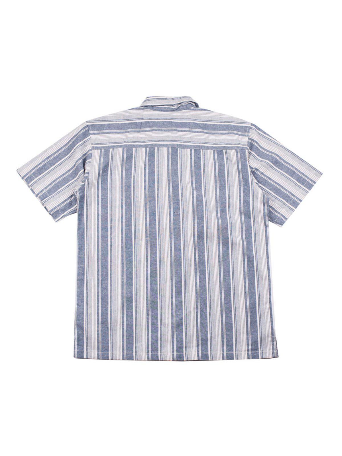 Qutn Button Down Weekend Shirt Blue Stripes - MORE by Morello Indonesia