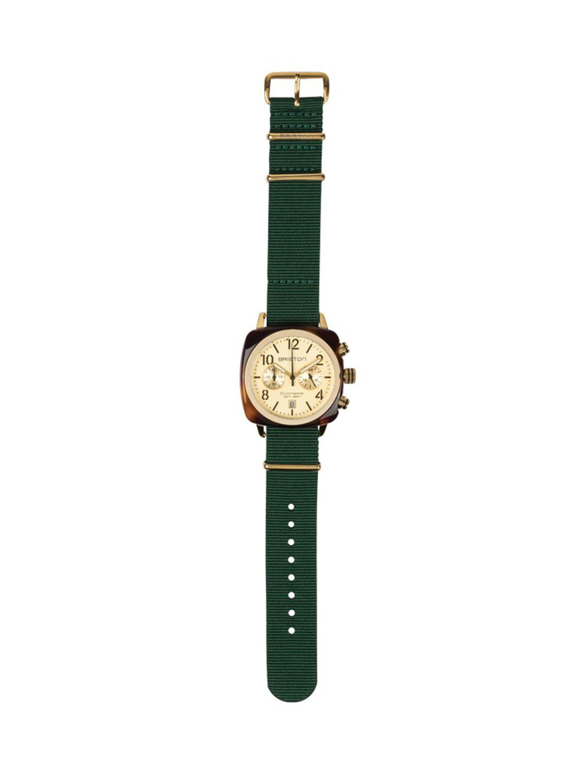 Briston Nato Strap British Green Yellow Gold 20mm - MORE by Morello Indonesia