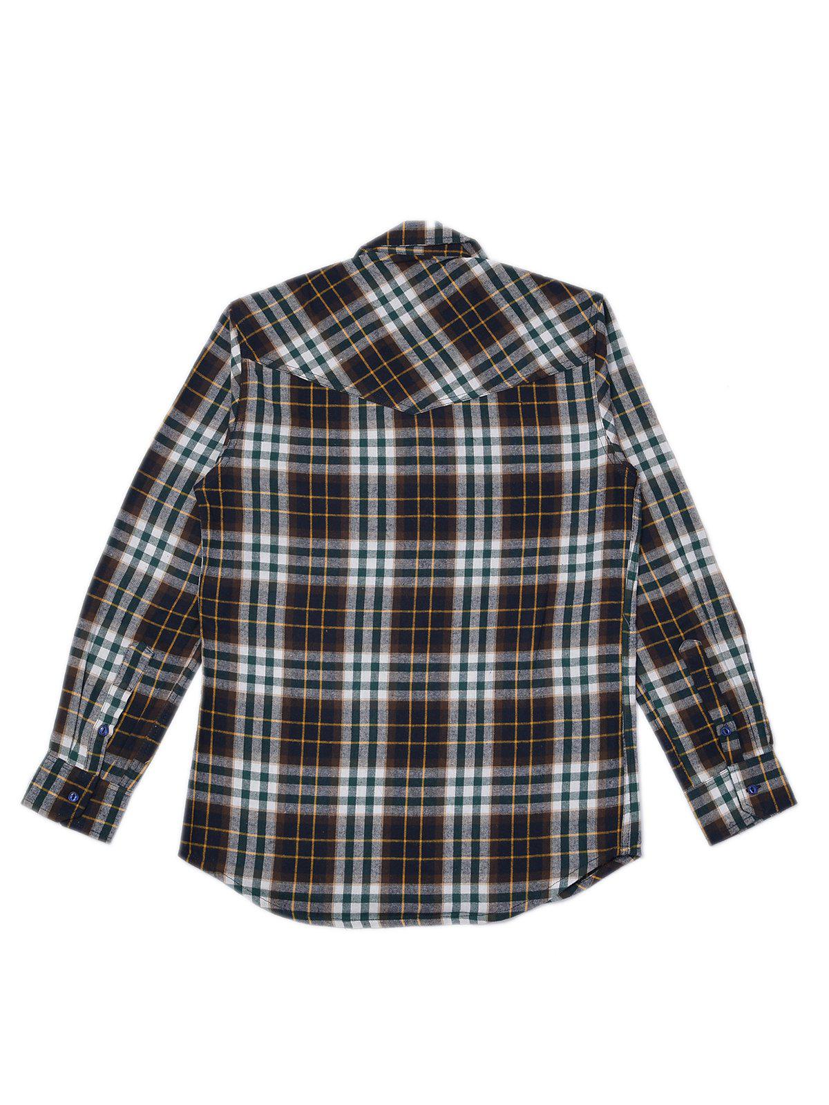 Jackhammer Liam Plaid Shirt Brown - MORE by Morello Indonesia