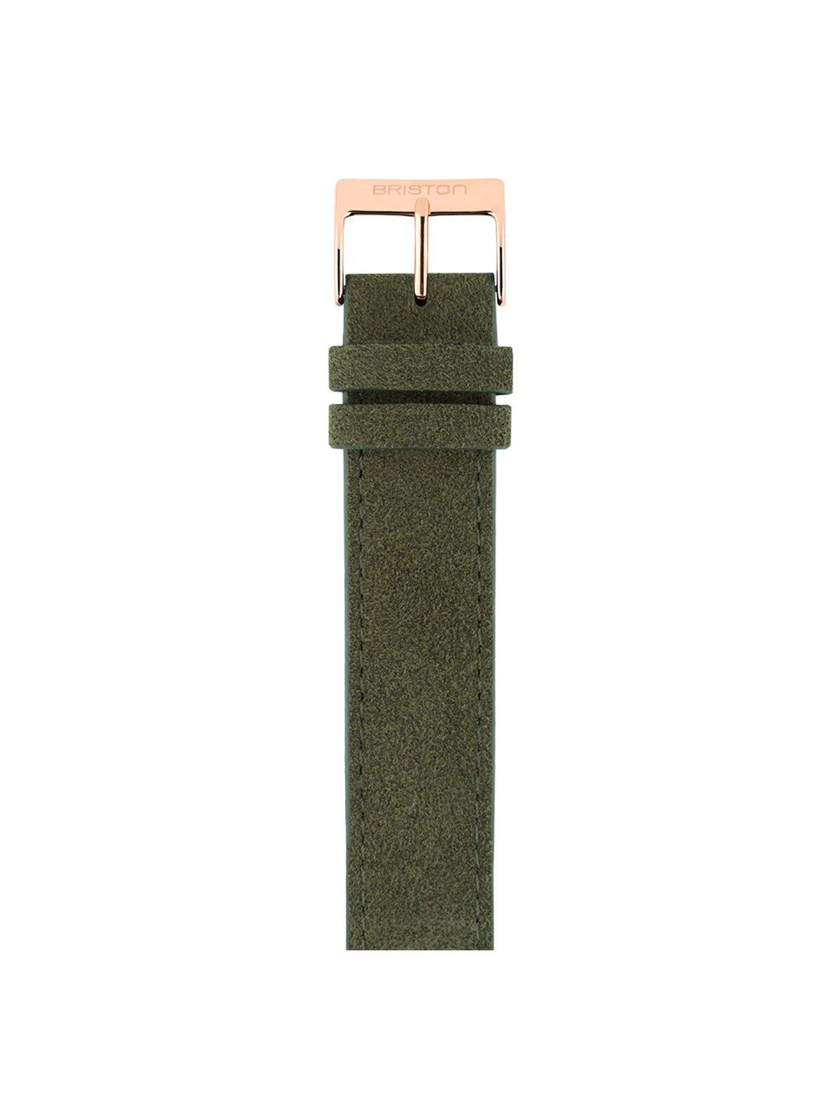 Briston Suede Strap Green Rose Gold 18mm - MORE by Morello Indonesia