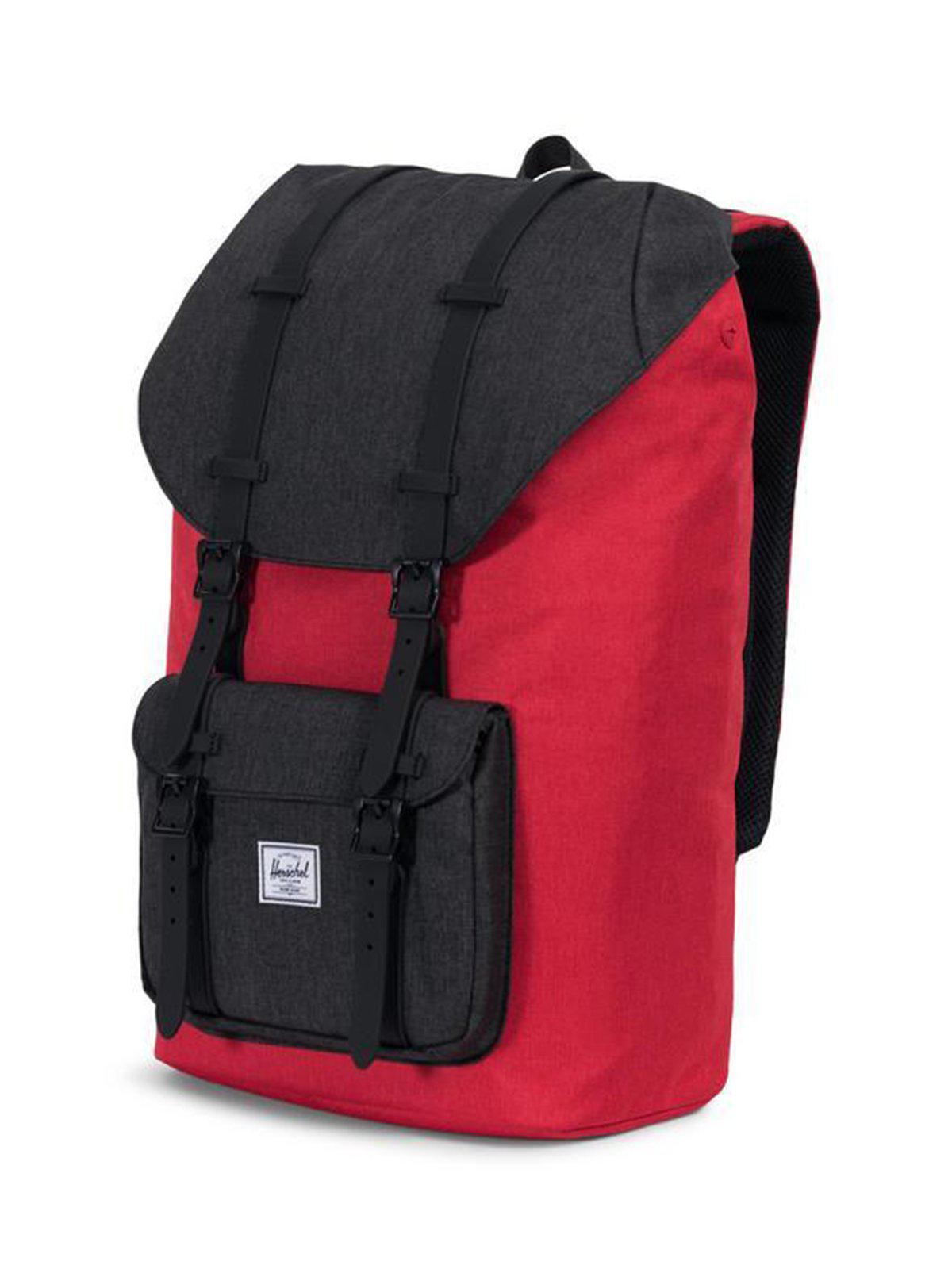 Herschel Little America Backpack Barbados Cherry Black Crosshatch 25L - MORE by Morello Indonesia