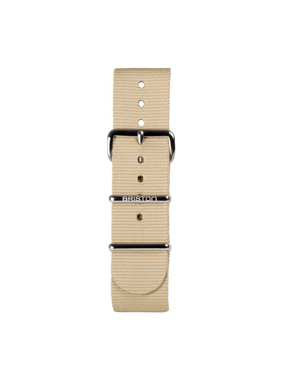 Briston Nato Strap Khaki Polished Steel 20mm - MORE by Morello Indonesia
