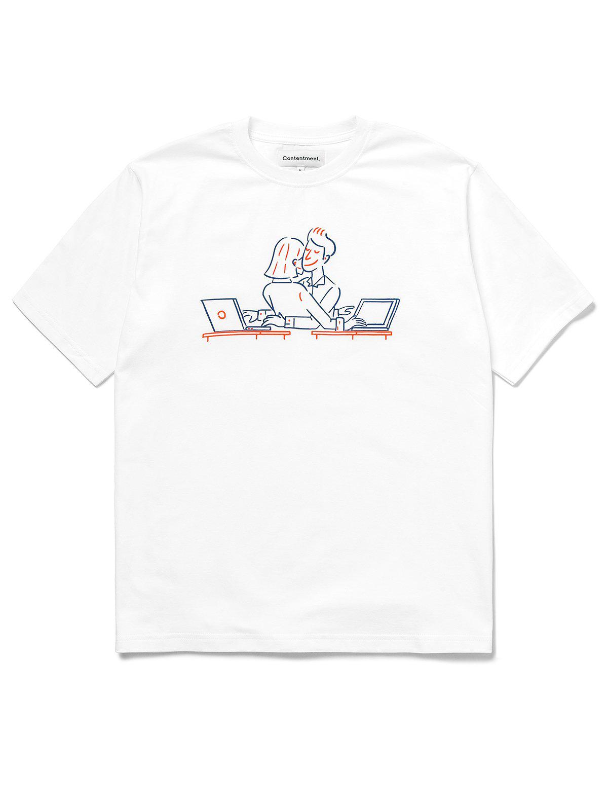 Contentment. Office Romance Illustrated T-Shirt - MORE by Morello Indonesia