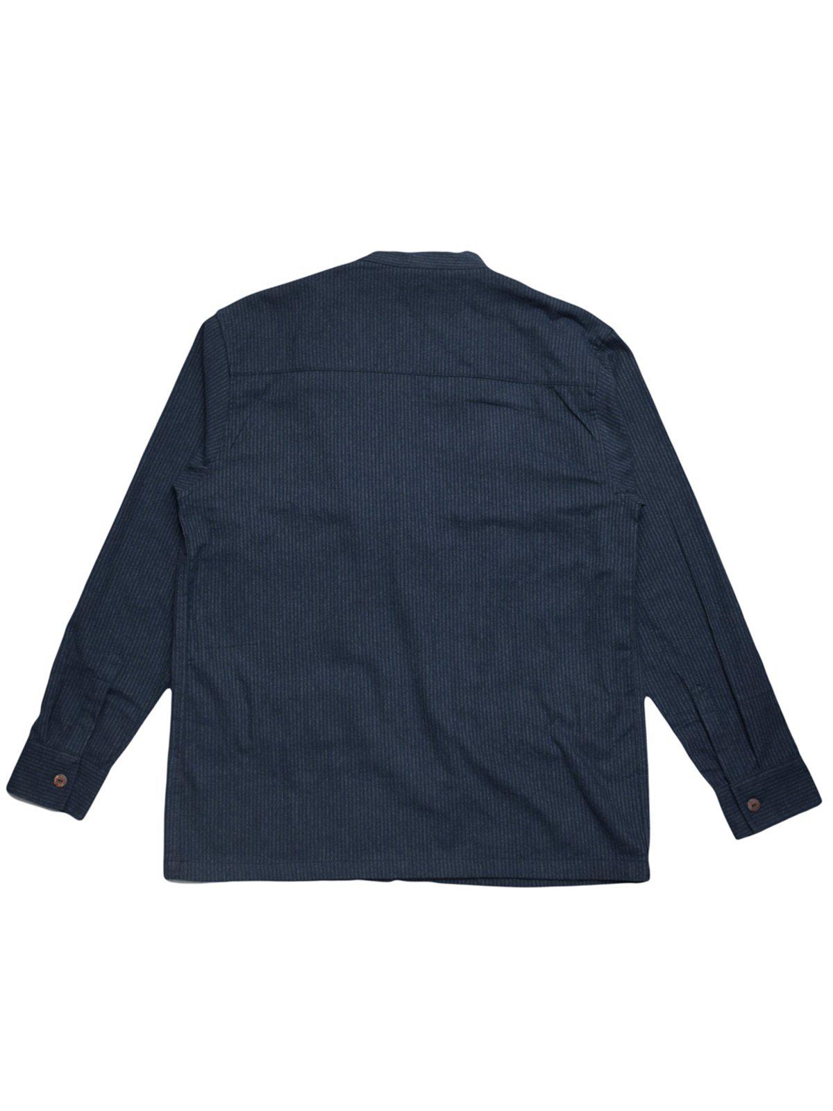 Qutn Throw On IV Navy Stripe Flannel - MORE by Morello Indonesia