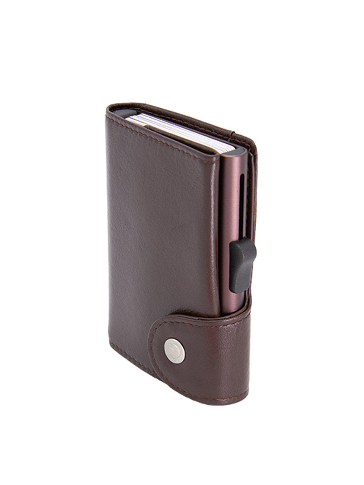 C-Secure XL Italian Leather Wallet RFID Mogano Brown - MORE by Morello Indonesia
