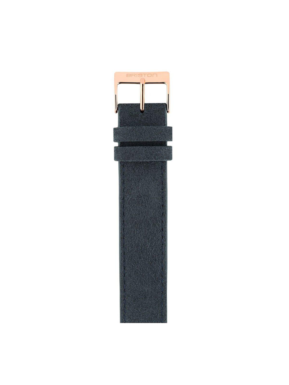 Briston Suede Strap Dark Grey Rose Gold 18mm - MORE by Morello Indonesia