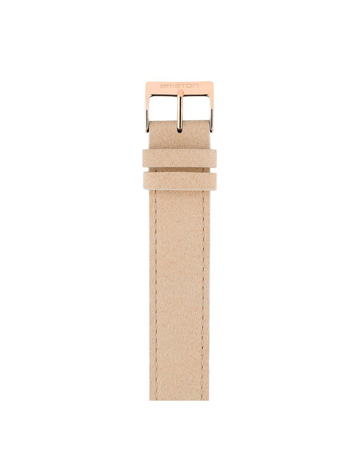 Briston Suede Strap Beige Rose Gold 18mm - MORE by Morello Indonesia