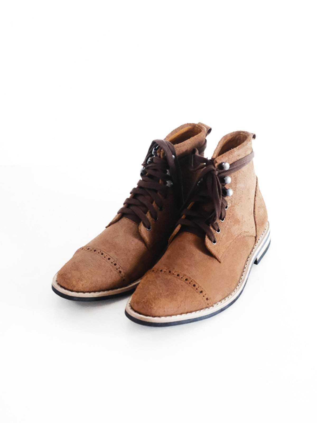 Chevalier Captoe Boots Roughout Brown Chromexcel - MORE by Morello Indonesia