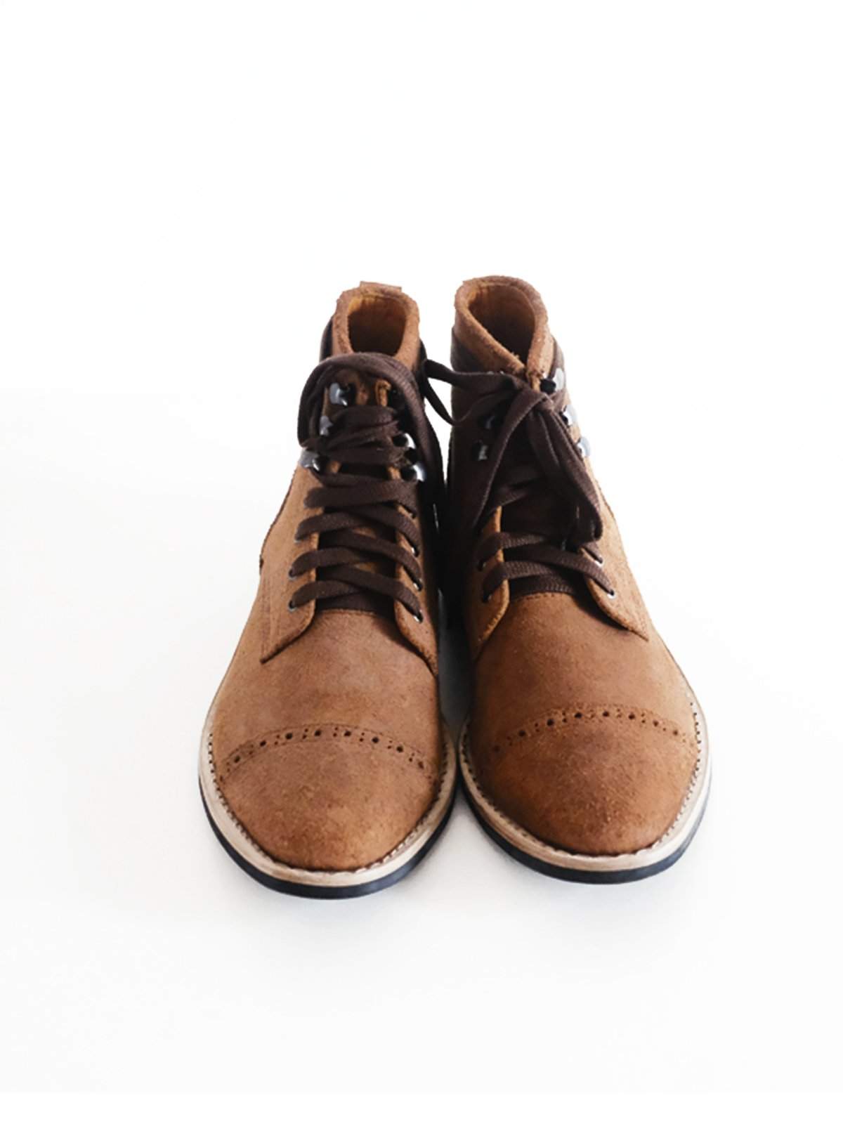 Chevalier Captoe Boots Roughout Brown Chromexcel - MORE by Morello Indonesia