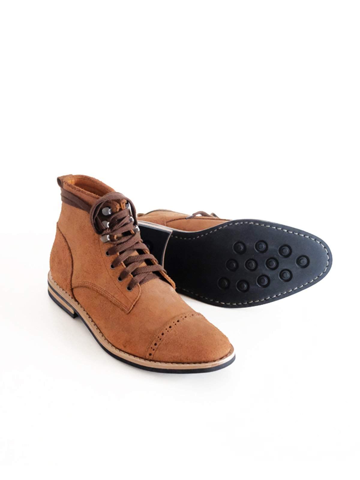 Chevalier Captoe Boots Roughout Brown Chromexcel - MORE by Morello Indonesia