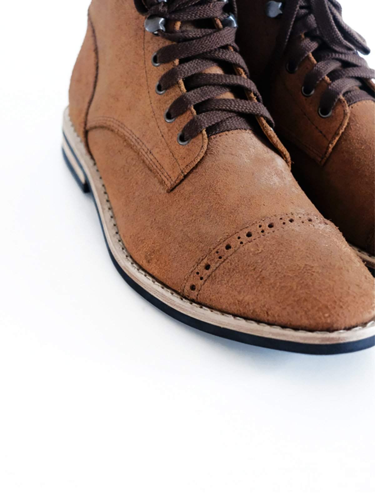 Chevalier Captoe Boots Roughout Brown Chromexcel - MORE by Morello Indonesia