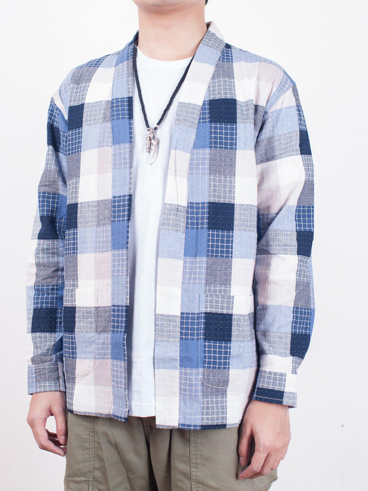 Qutn Throw On Blue Stitched Square - MORE by Morello Indonesia