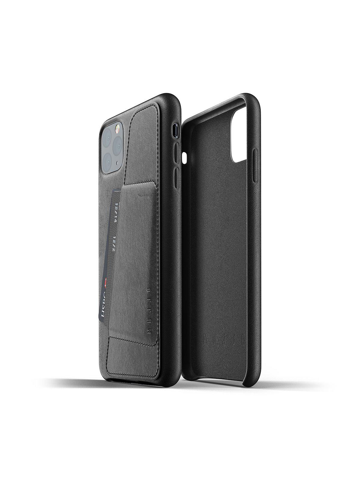 Mujjo Full Leather Wallet Case for iPhone 11 Pro Max Black - MORE by Morello Indonesia