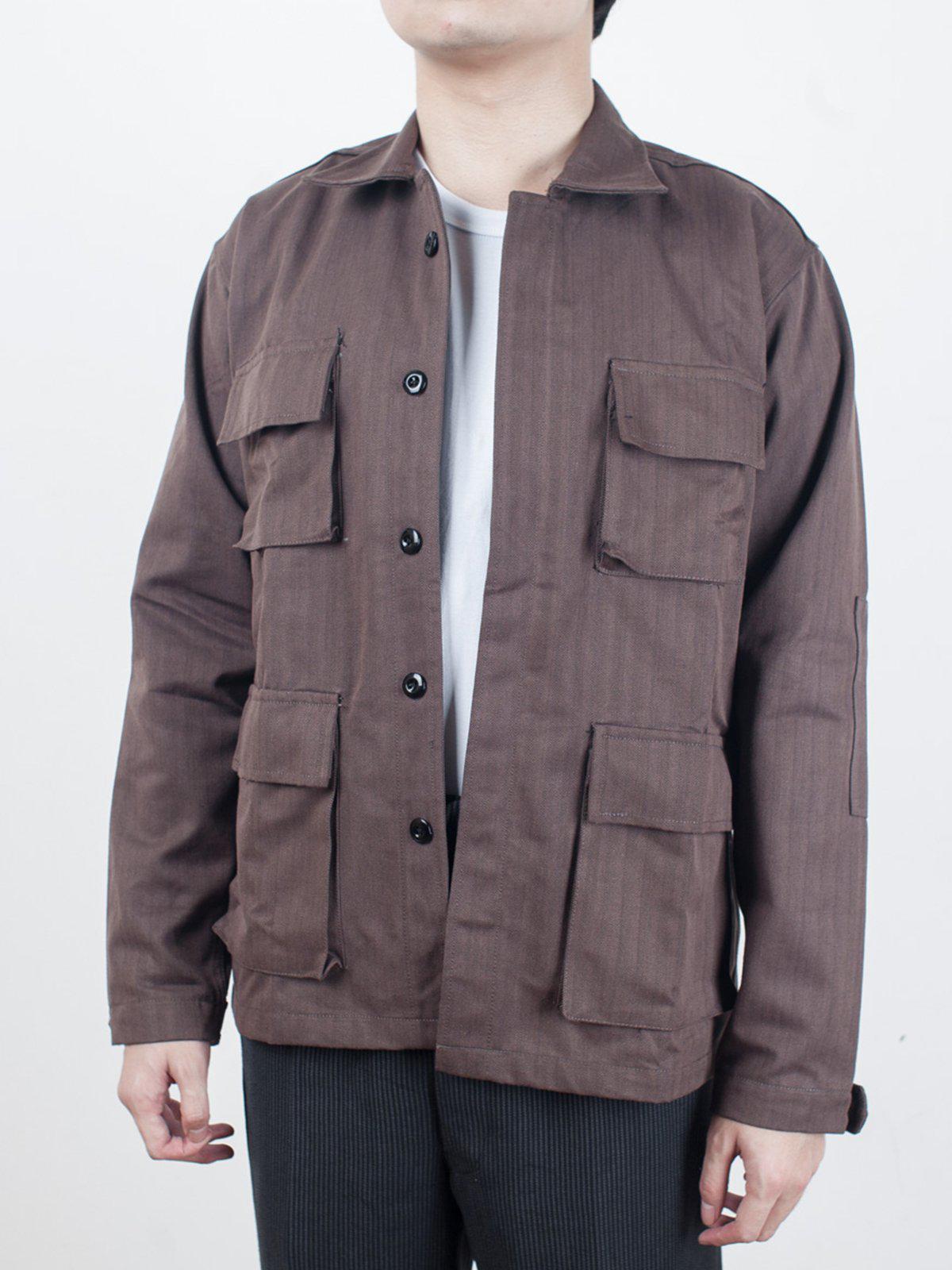 Qutn Field Jacket II Brown Herringbone - MORE by Morello Indonesia
