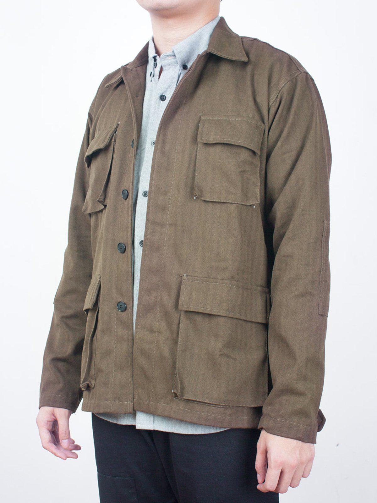 Quantino Jacket Qutn Field Jacket II Umber Herringbone - MORE by Morello Indonesia