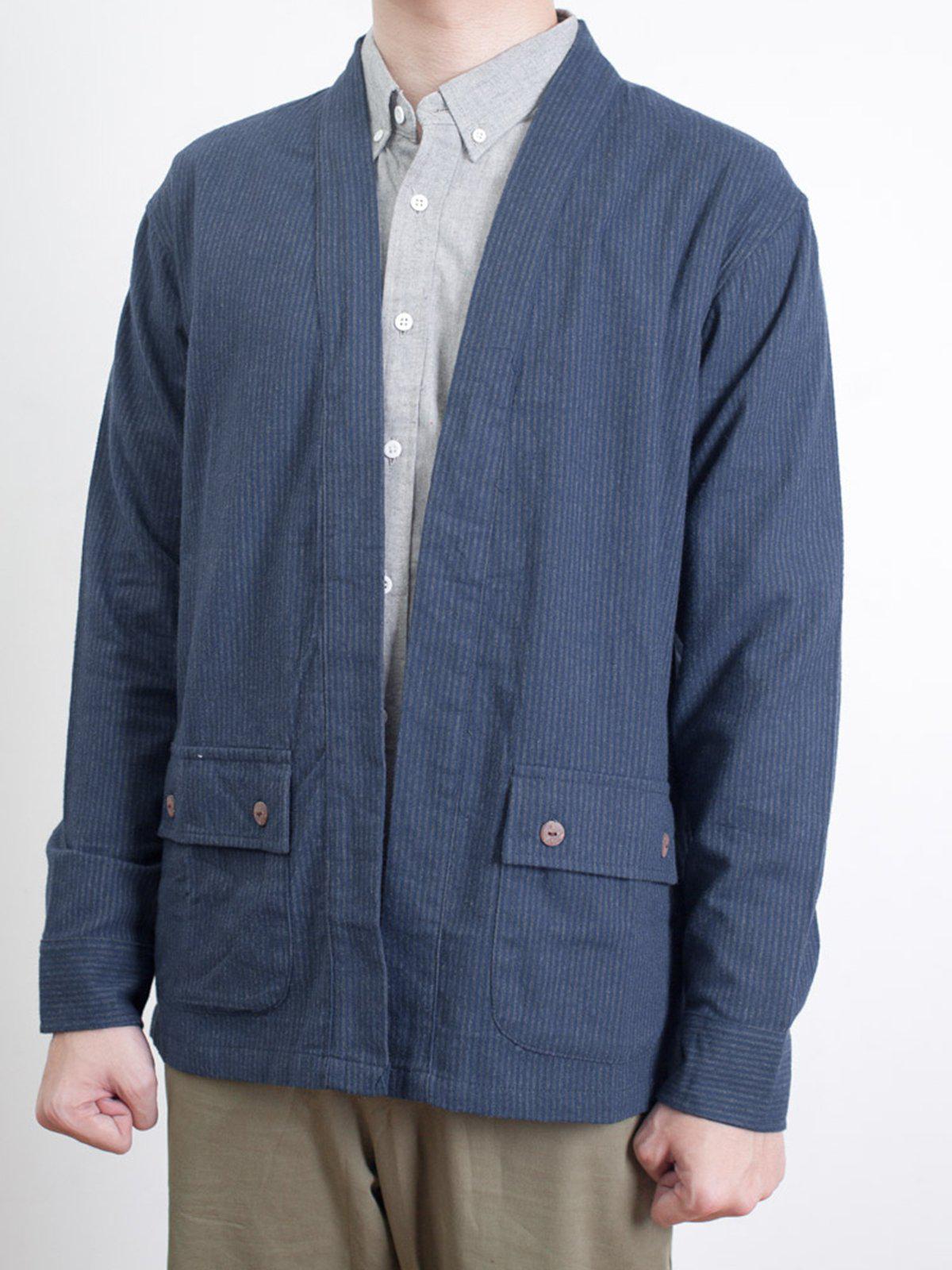 Qutn Throw On IV Navy Stripe Flannel - MORE by Morello Indonesia
