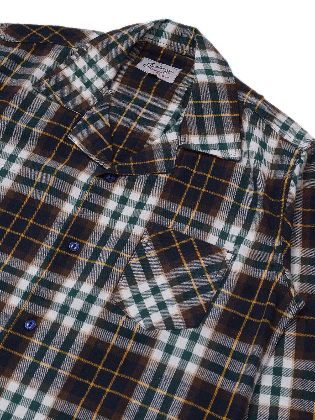 Jackhammer Liam Plaid Shirt Brown - MORE by Morello Indonesia
