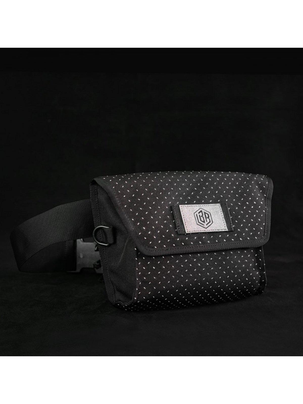 Life Behind Bars The Musette Eclipse Hip Pouch Black Reflective - MORE by Morello Indonesia