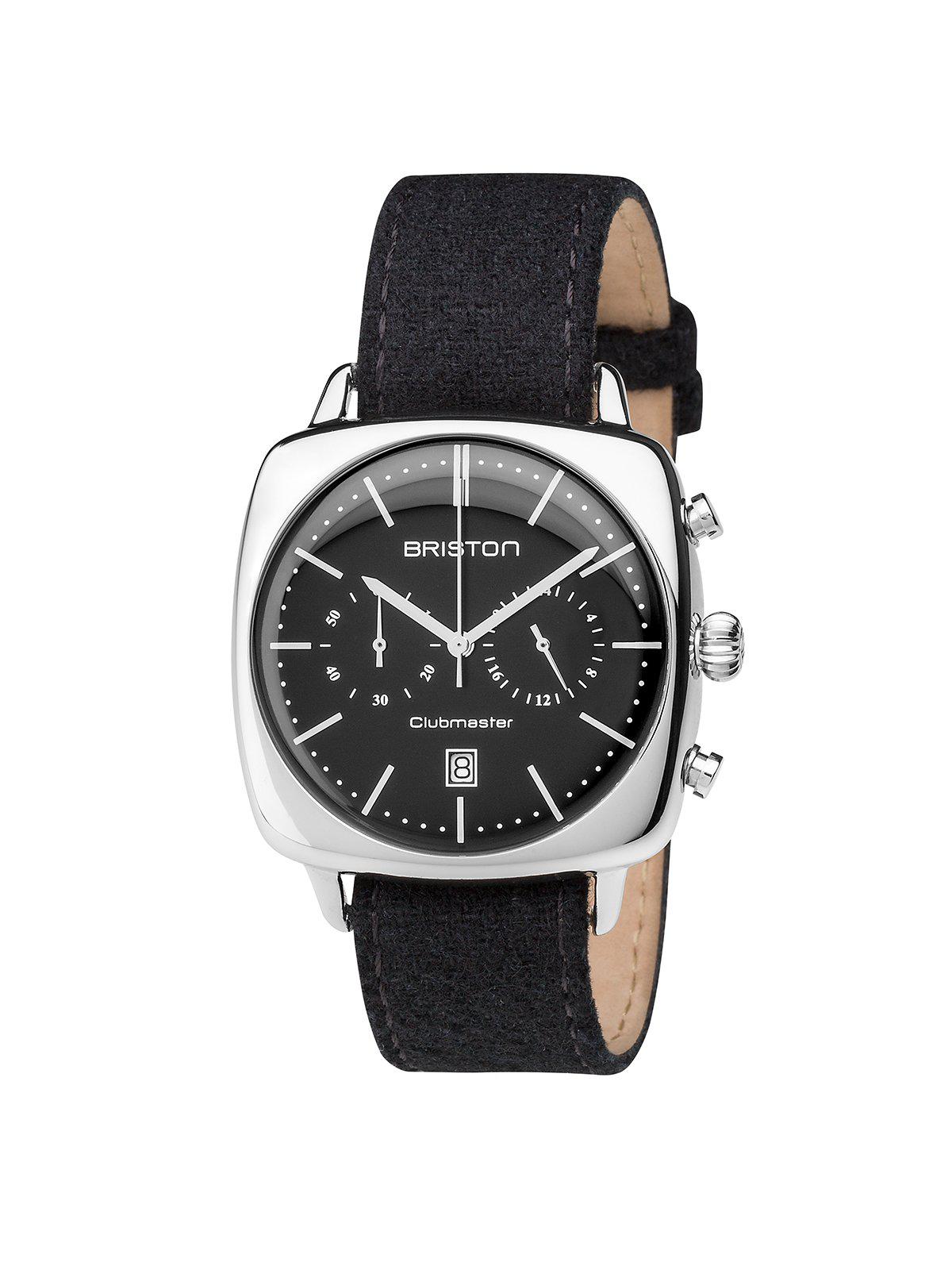 Briston Clubmaster Vintage Steel Chronograph Black Dial 40mm - MORE by Morello Indonesia