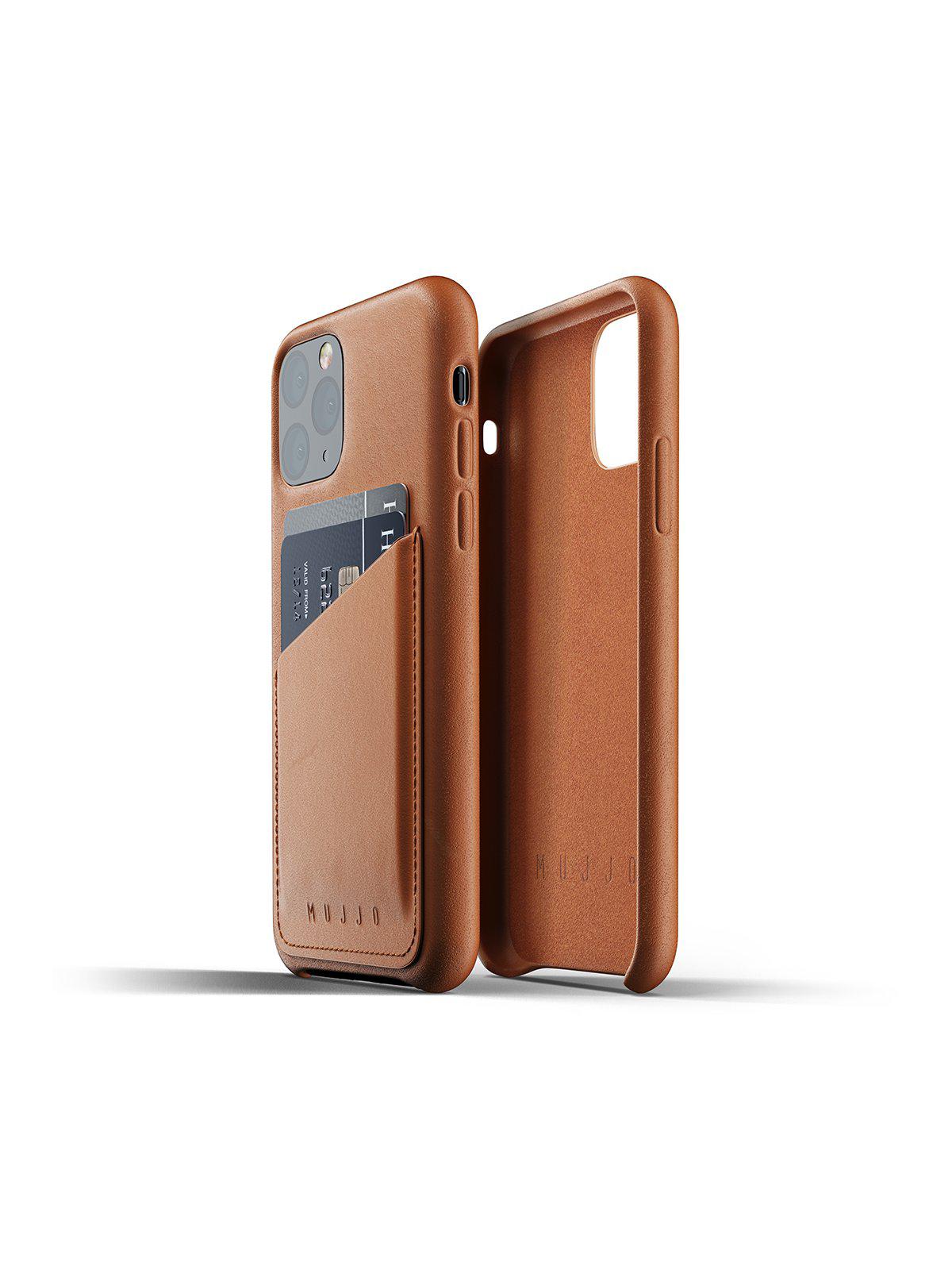 Mujjo Full Leather Wallet Case for iPhone 11 Pro Tan - MORE by Morello Indonesia