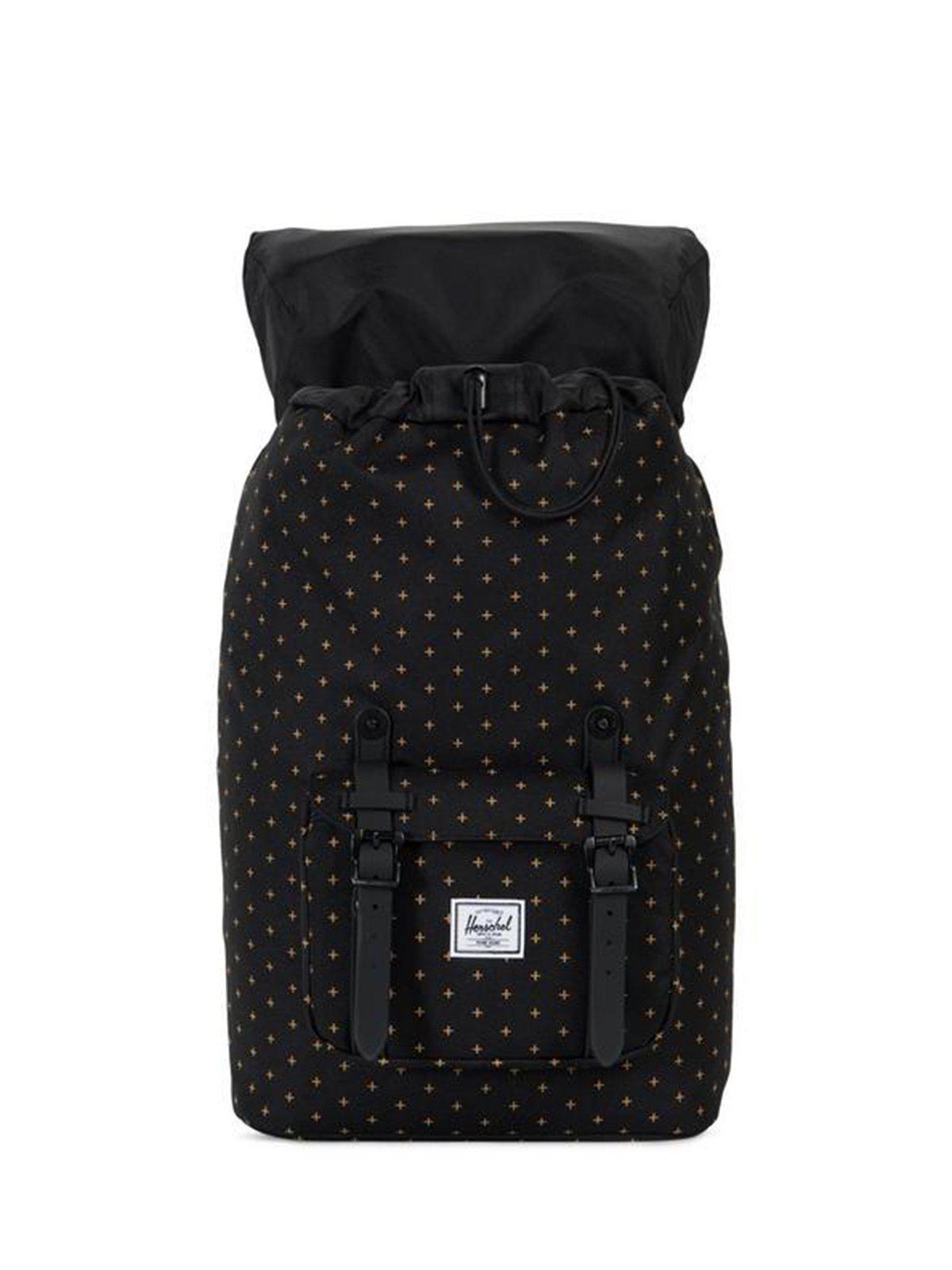 Herschel Little America Mid Backpack Black Grid Lock Gold 17L - MORE by Morello Indonesia