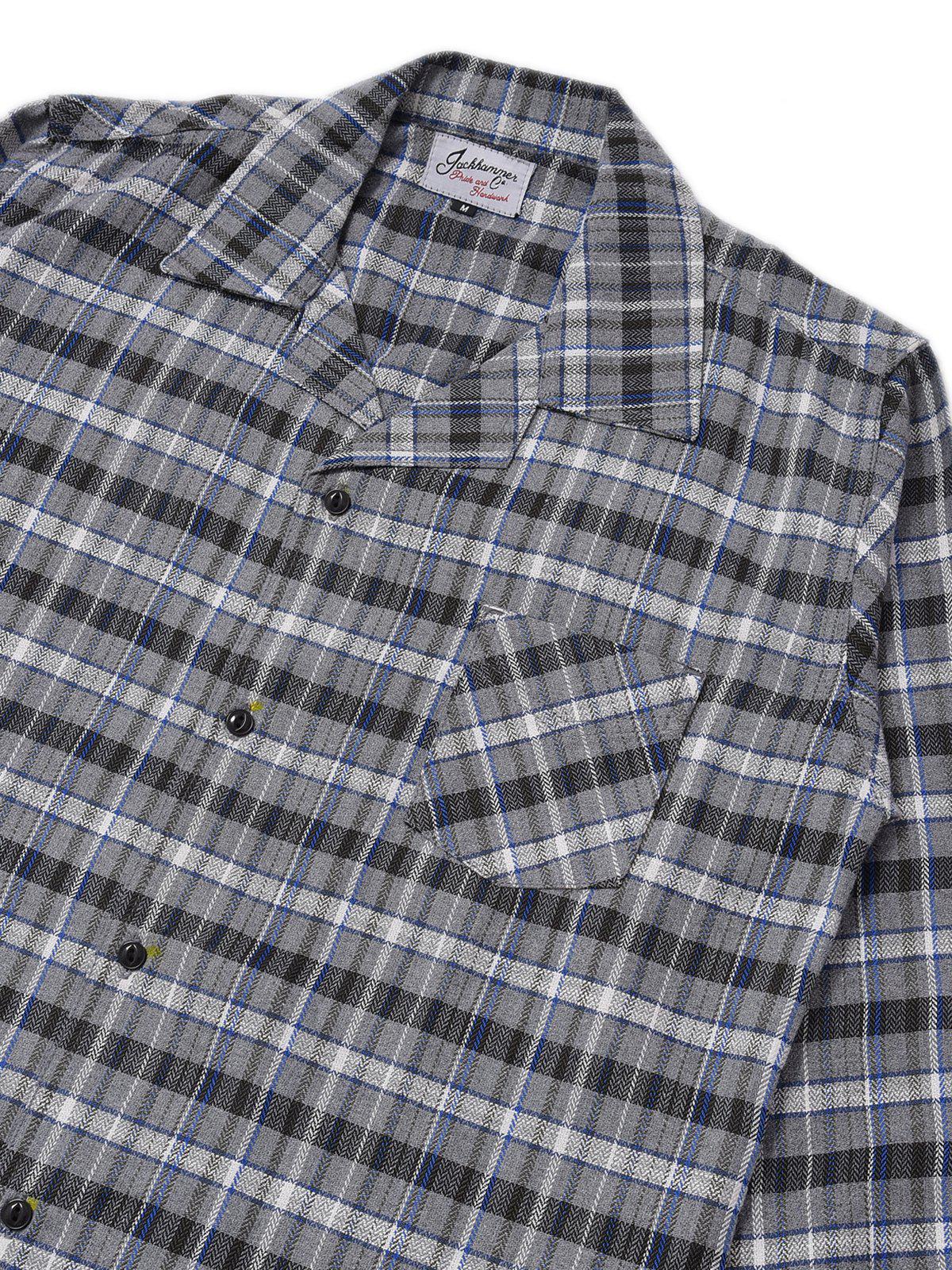 Jackhammer Liam Plaid Shirt Grey - MORE by Morello Indonesia