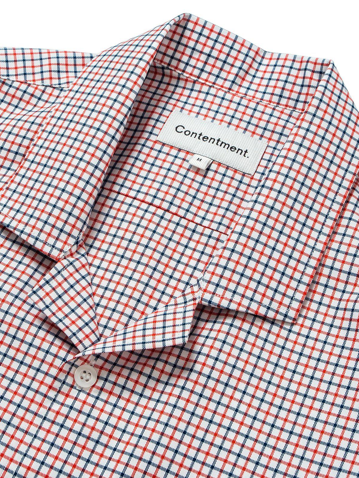 Contentment. Camp-Collar Tattersal Shirt - MORE by Morello Indonesia