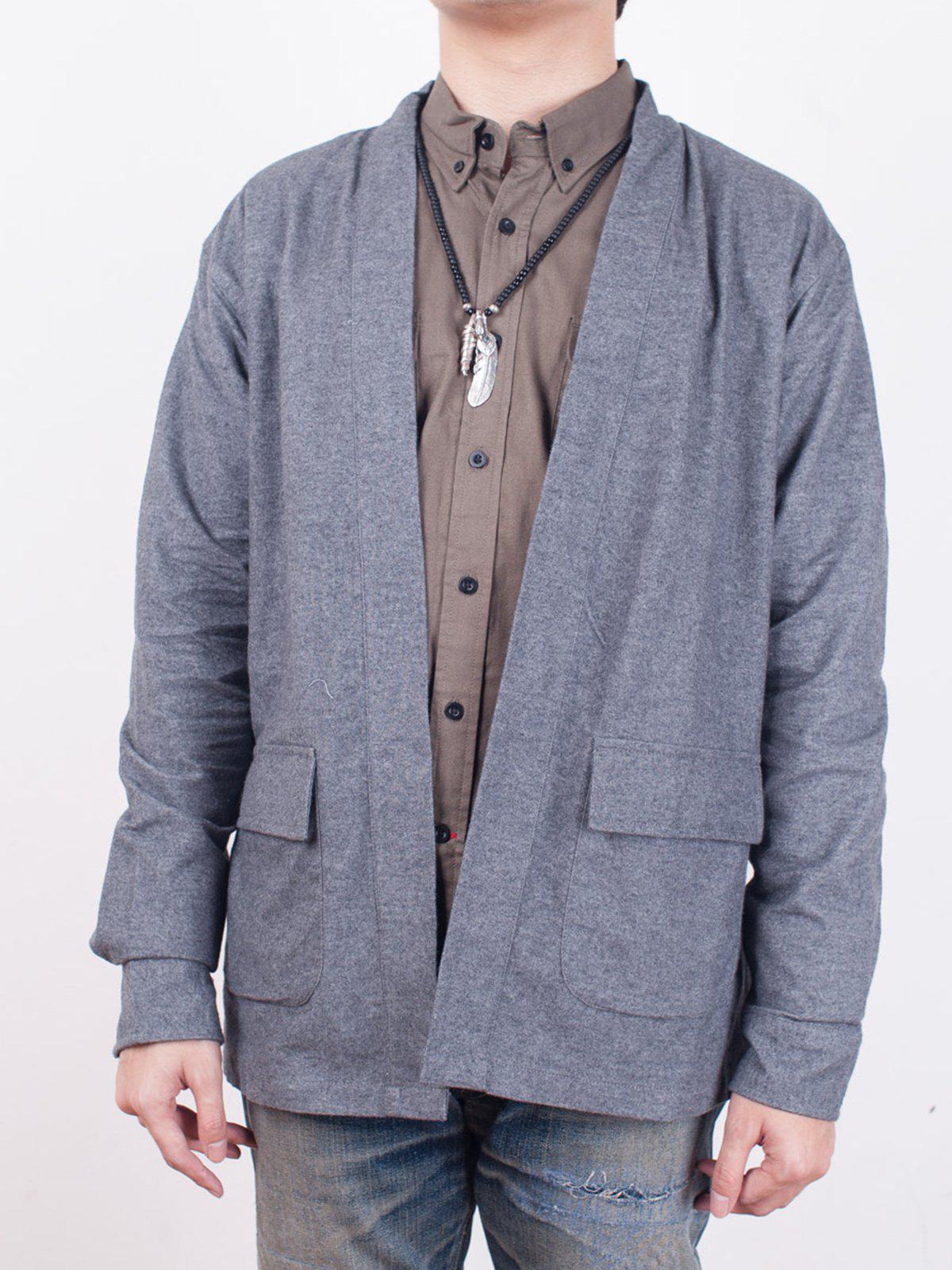 Qutn Throw On IV Charcoal Flannel - MORE by Morello Indonesia