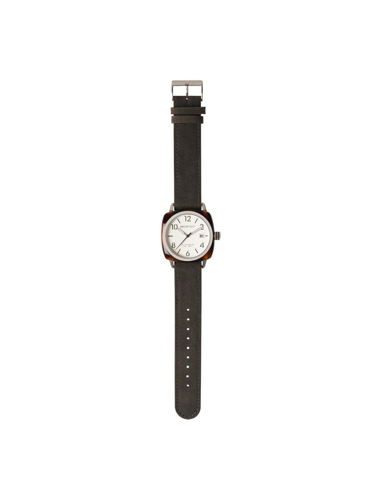 Briston Vintage Leather Strap Black Polished Steel 20mm - MORE by Morello Indonesia