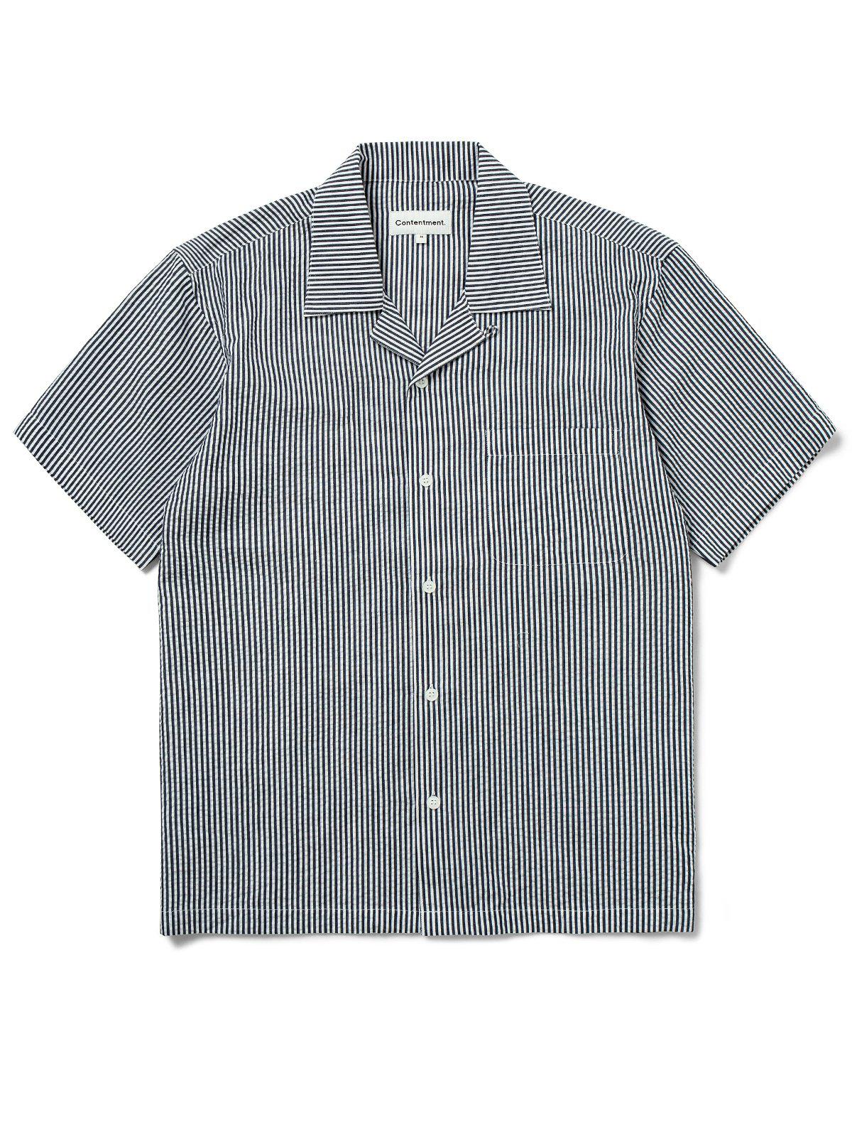 Contentment. Relaxed Seersucker Grey Shirt - MORE by Morello Indonesia