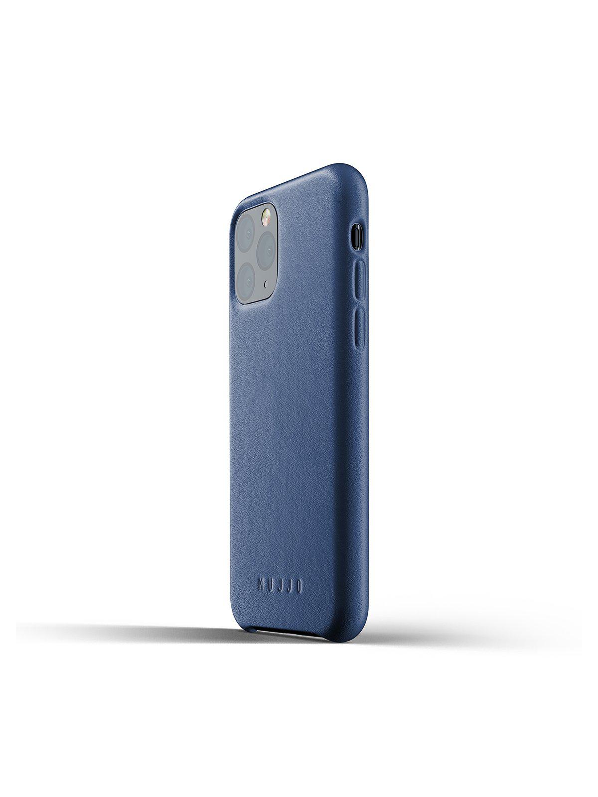Mujjo Full Leather Case for iPhone 11 Pro Monaco Blue - MORE by Morello Indonesia