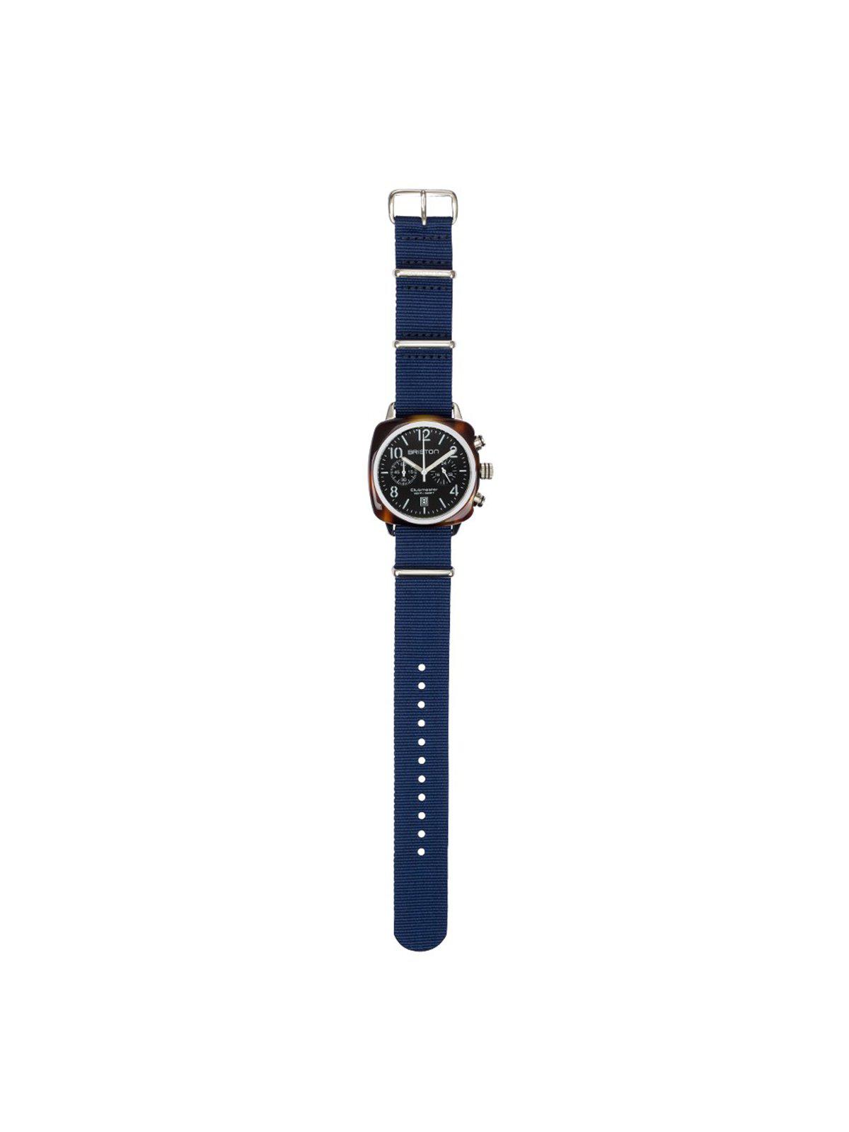 Briston Nato Strap Navy Blue Yellow Gold 20mm - MORE by Morello Indonesia