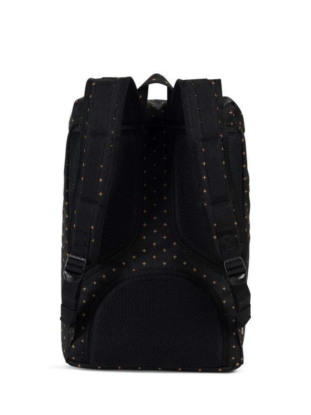Herschel Little America Mid Backpack Black Grid Lock Gold 17L - MORE by Morello Indonesia