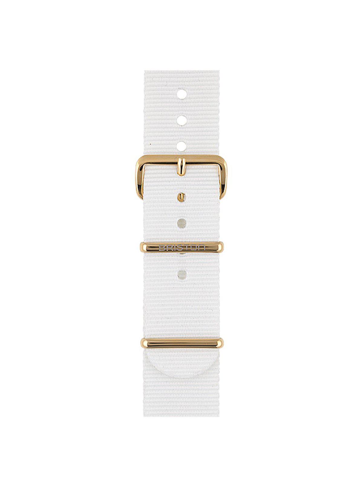 Briston Nato Strap White Yellow Gold 20mm - MORE by Morello Indonesia