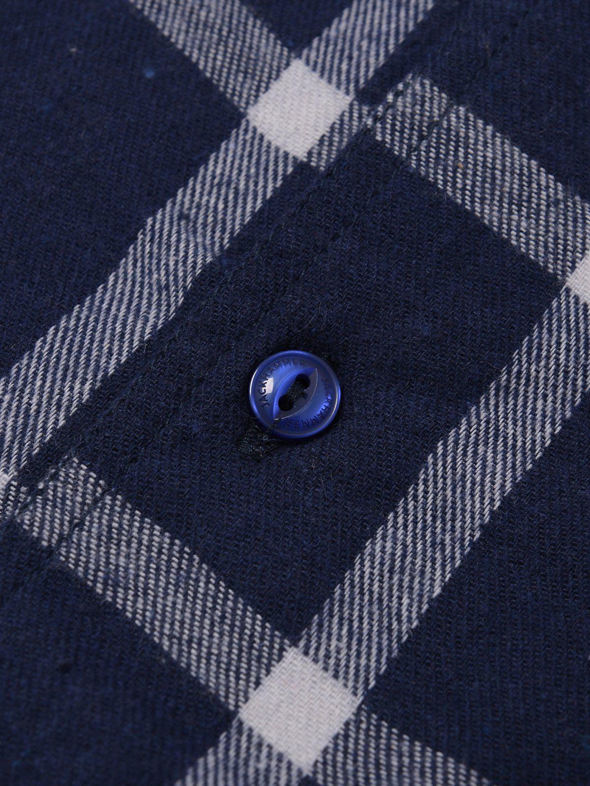 Jackhammer Liam Plaid Shirt Blue - MORE by Morello Indonesia