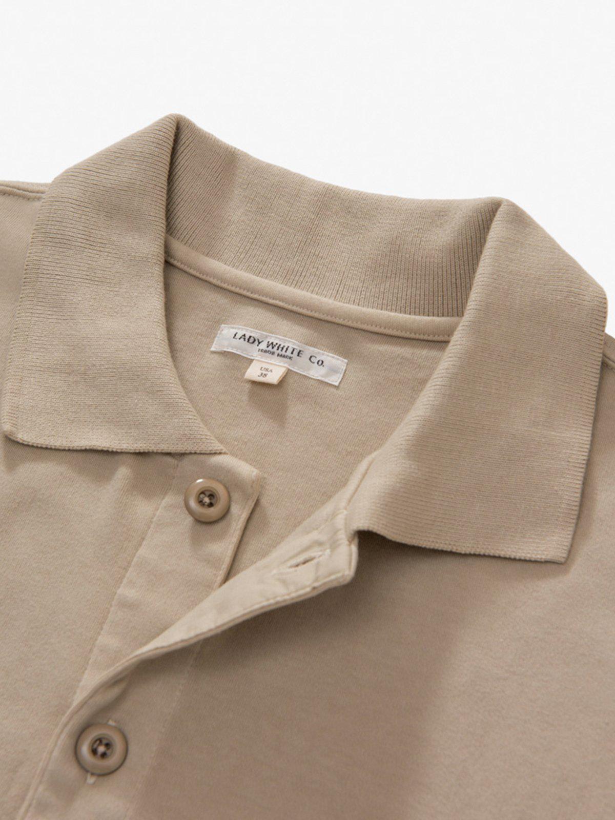 Lady White Co. Placket Polo Beige - MORE by Morello Indonesia