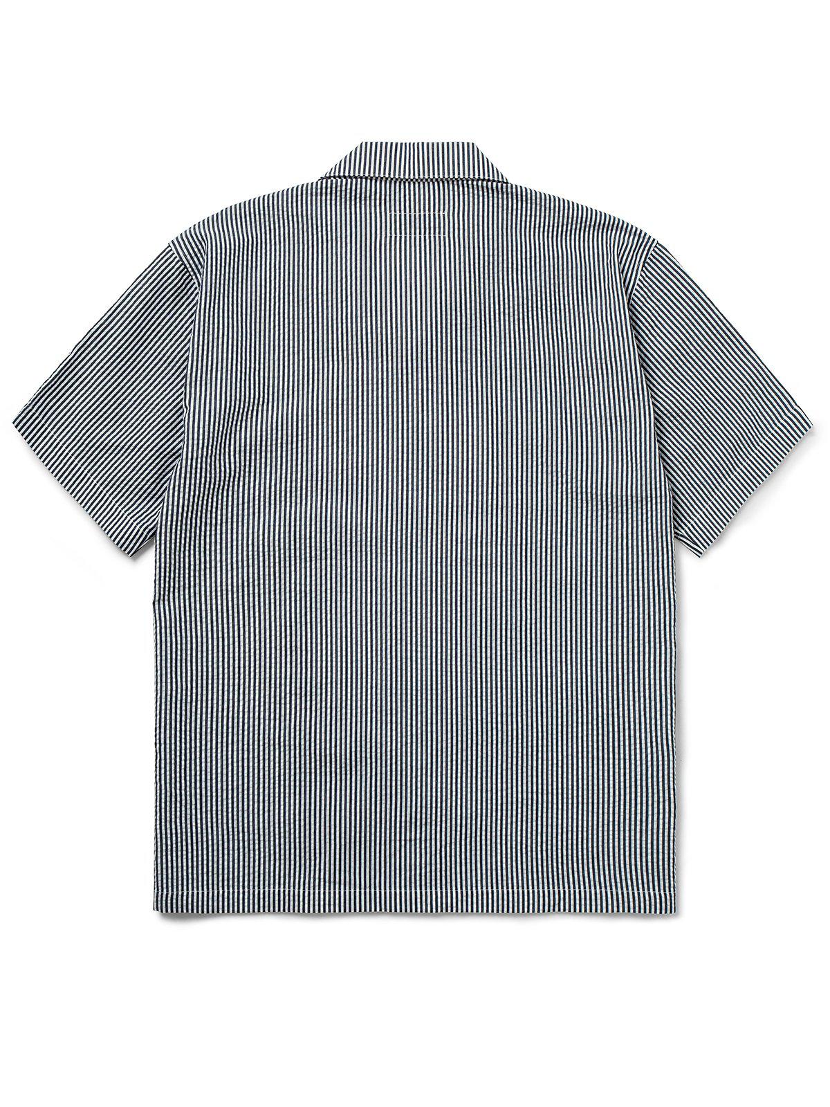 Contentment. Relaxed Seersucker Grey Shirt - MORE by Morello Indonesia
