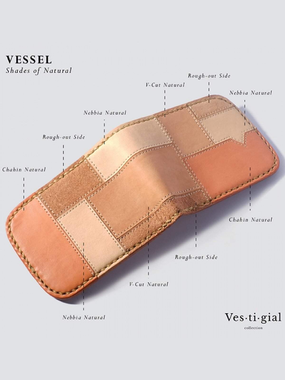Voyej Vessel Vestigial Shades Of Natural Short Wallet - MORE by Morello Indonesia